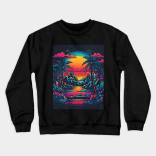 Sunset Paradise - Romantic Summer Holiday Crewneck Sweatshirt